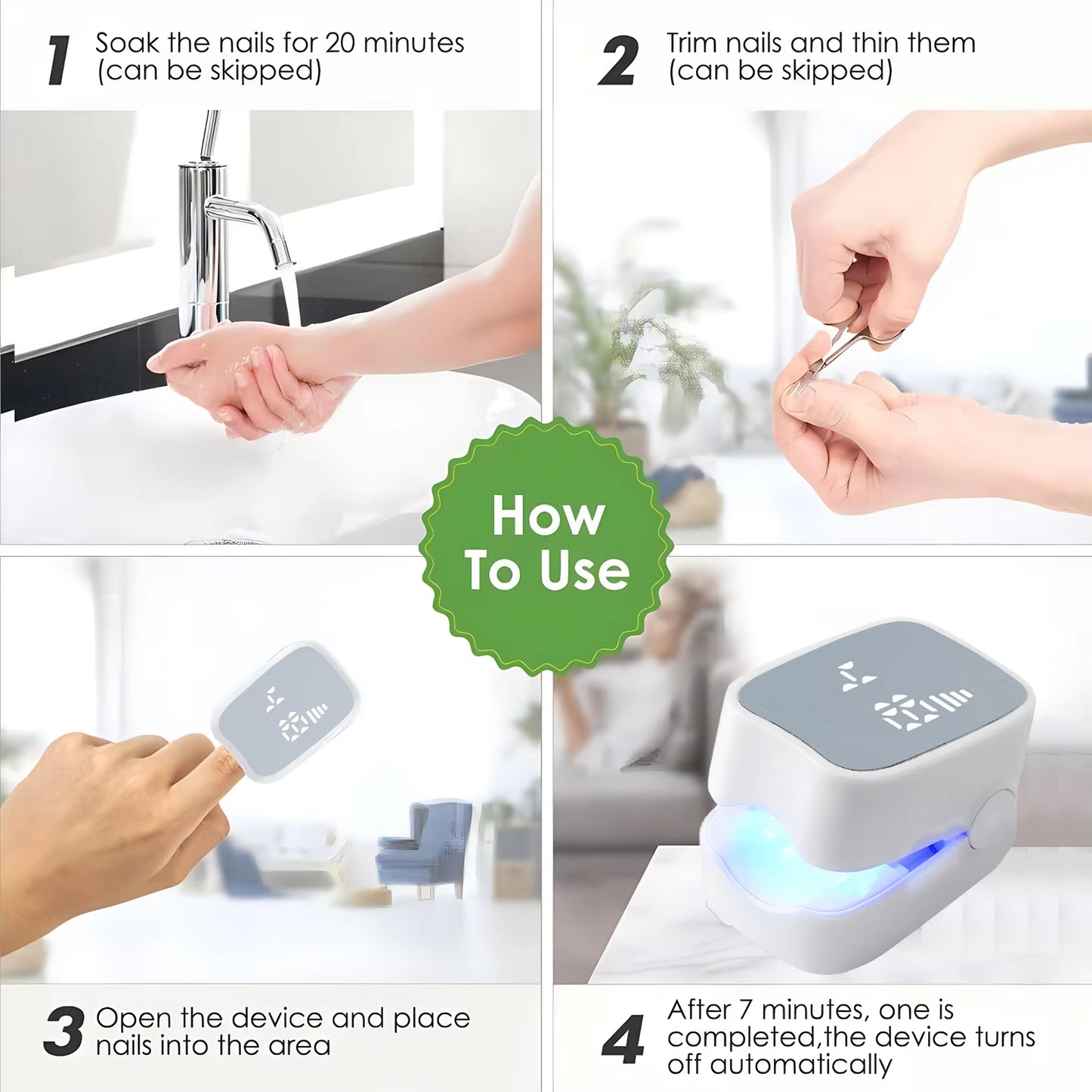 Rapid-Action Healthy Nail LED Revitalizer